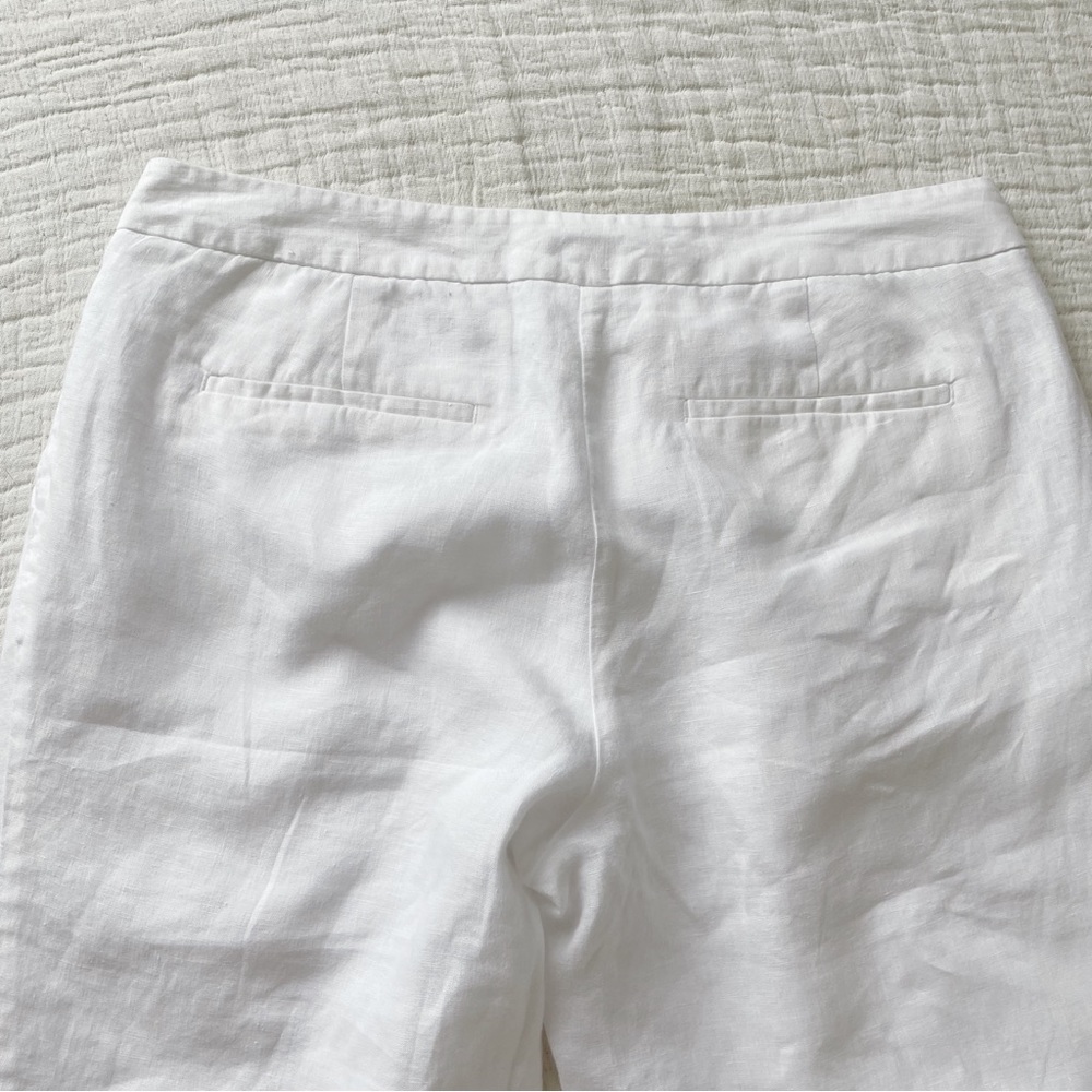 EUC Ann Taylor LOFT Marisa White 100% Linen Pants - 6 - Picture 6 of 9